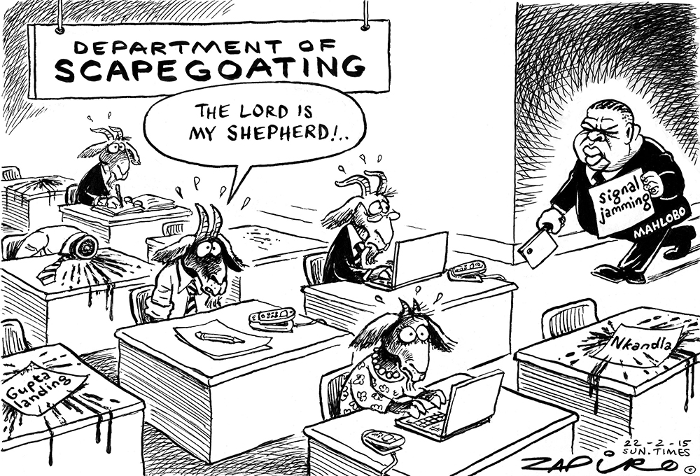 Zapiro: Heads will roll in the Department of Scapegoating