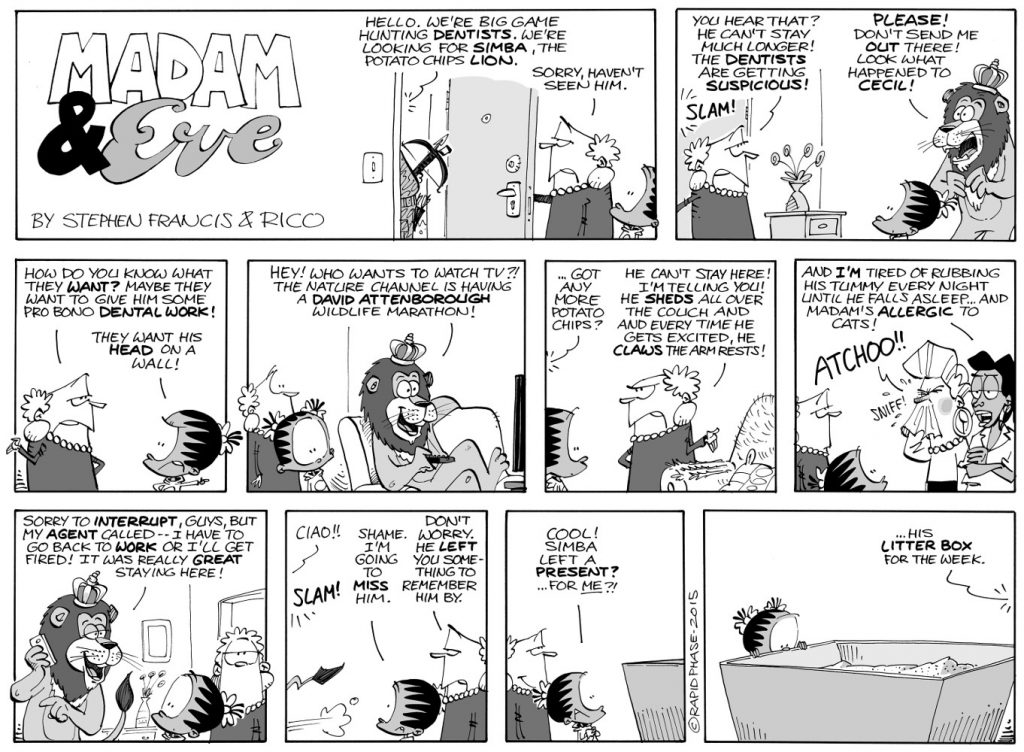 Madam and Eve: Simba, the potato chips lion