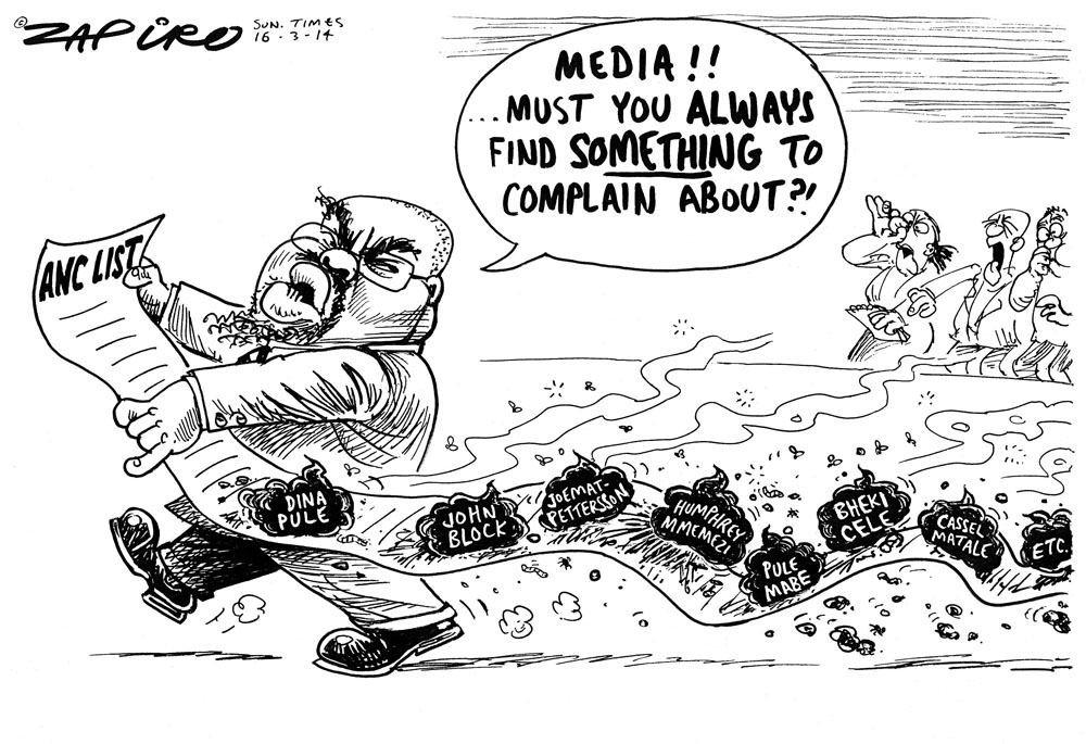 Zapiro: ANC, Gwede Mantashe and the media