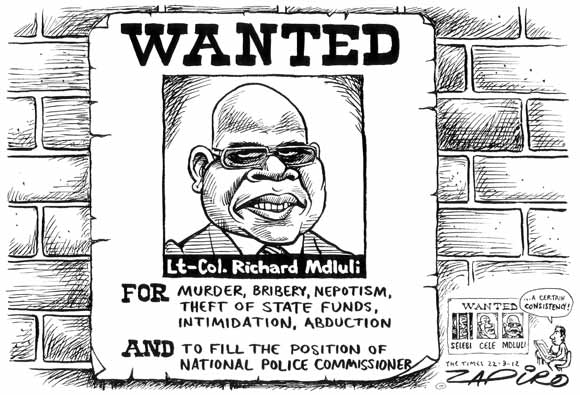 Zapiro: Wanted:Richard Mdluli