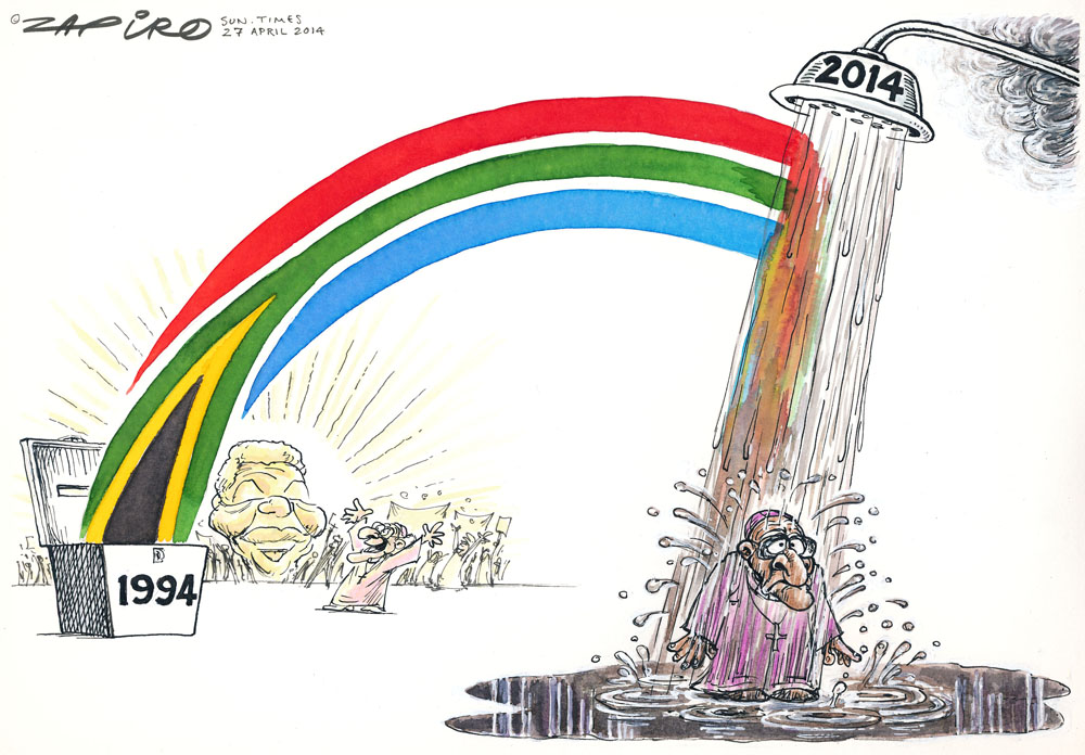 Zapiro: Desmond Tutu and SA’s 20 years of democracy