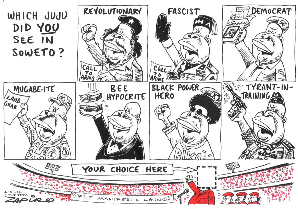 Zapiro: Malema’s many faces