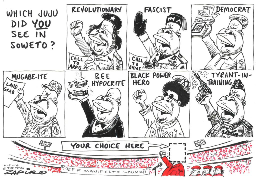 Zapiro: Malema's many faces