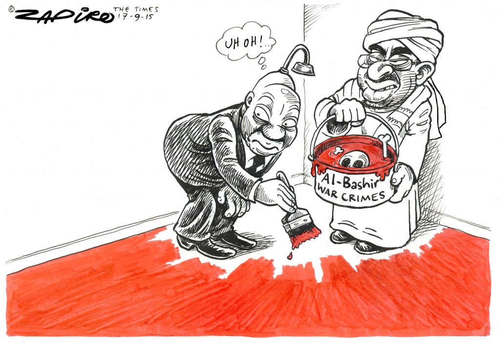 Zapiro: War blood has painted Zuma into a corner