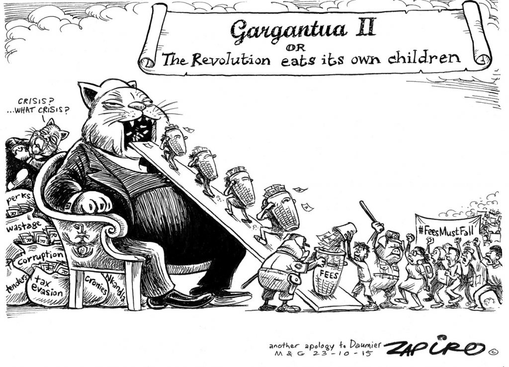 Zapiro: #FeesMustFall: Fat Cats eat their own children