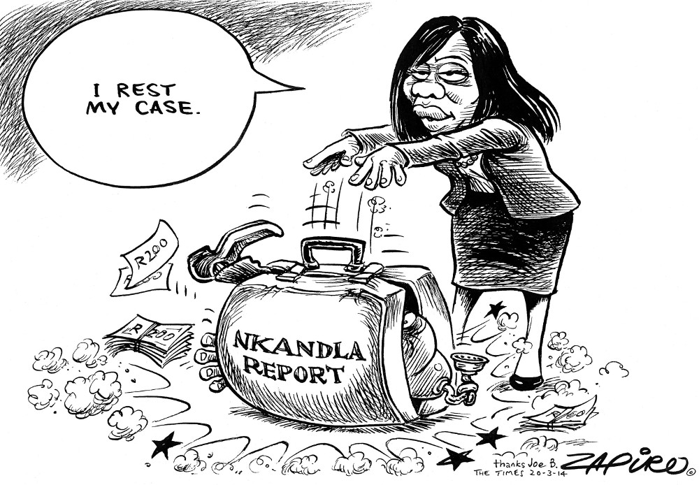 Zapiro: Madonsela rests her Nkandla case