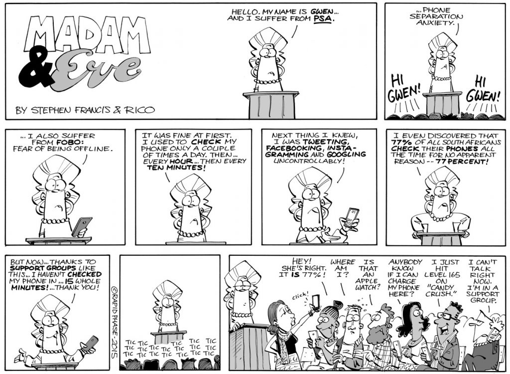 Madam and Eve: Phone separation anxiety