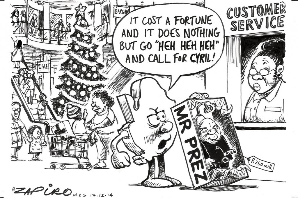 Zapiro: SA’s Christmas gift that keeps on taking
