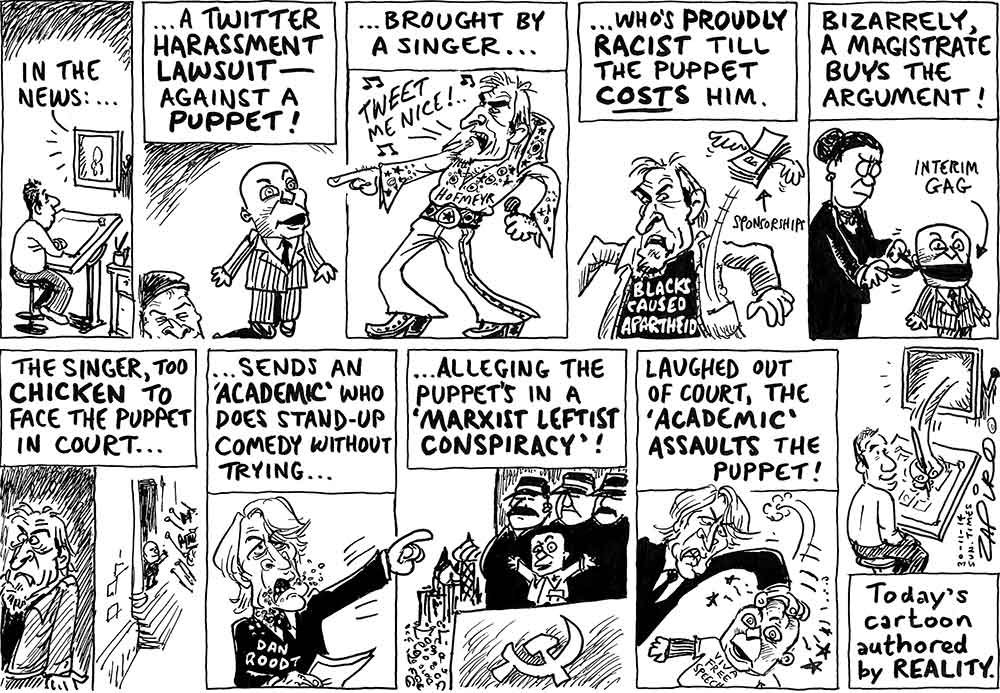 Zapiro: The tale of a racist, a puppet, an ‘academic’ and a cartoonist