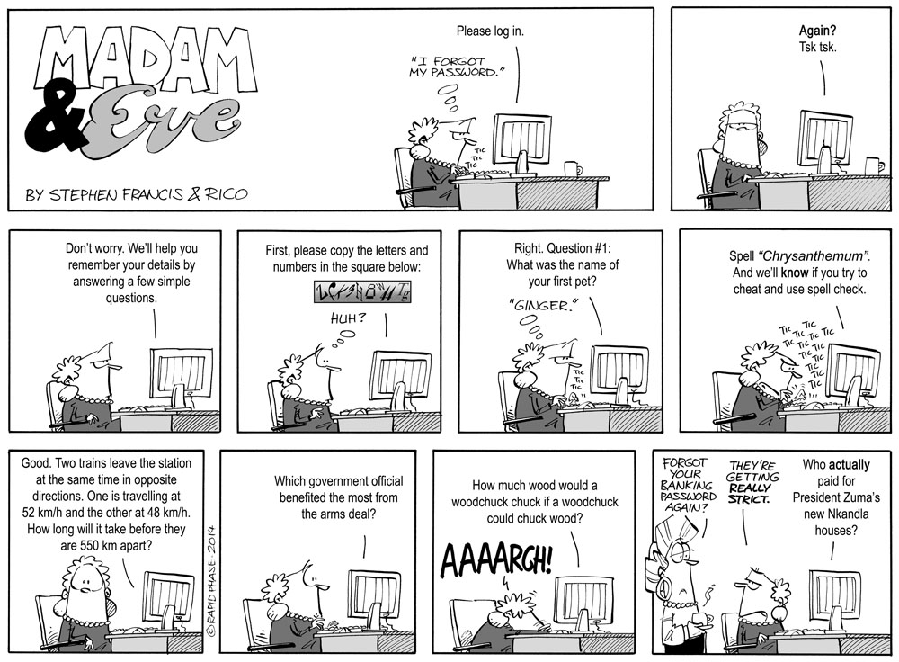Madam and Eve: Password problems
