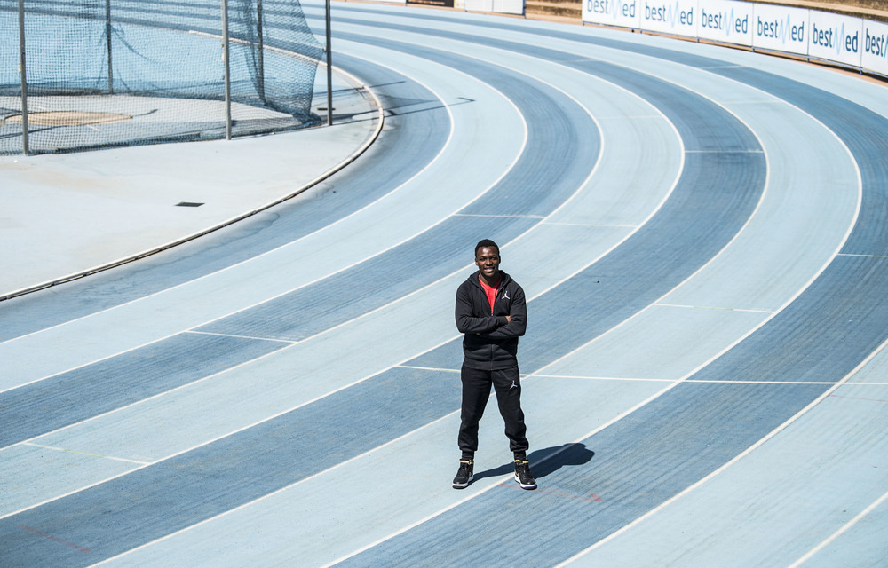 King of the track: Clarence Munyai is the South African record holder for the 200m sprint. At just 21 years old