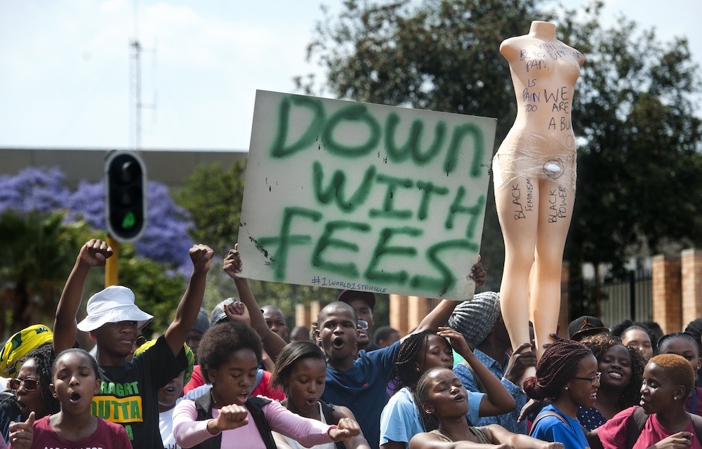 The #FeesMustFall protest of 2015 began as a protest by students against fee increases at institutions across the country.