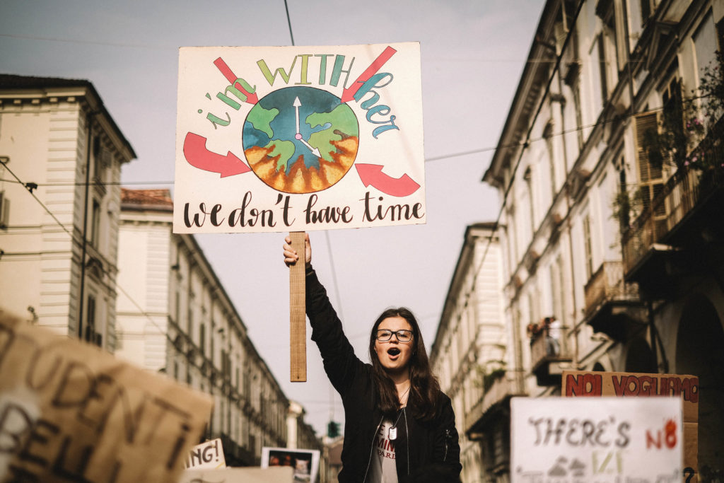 Demonstrators During The Event "friday For The Future", A