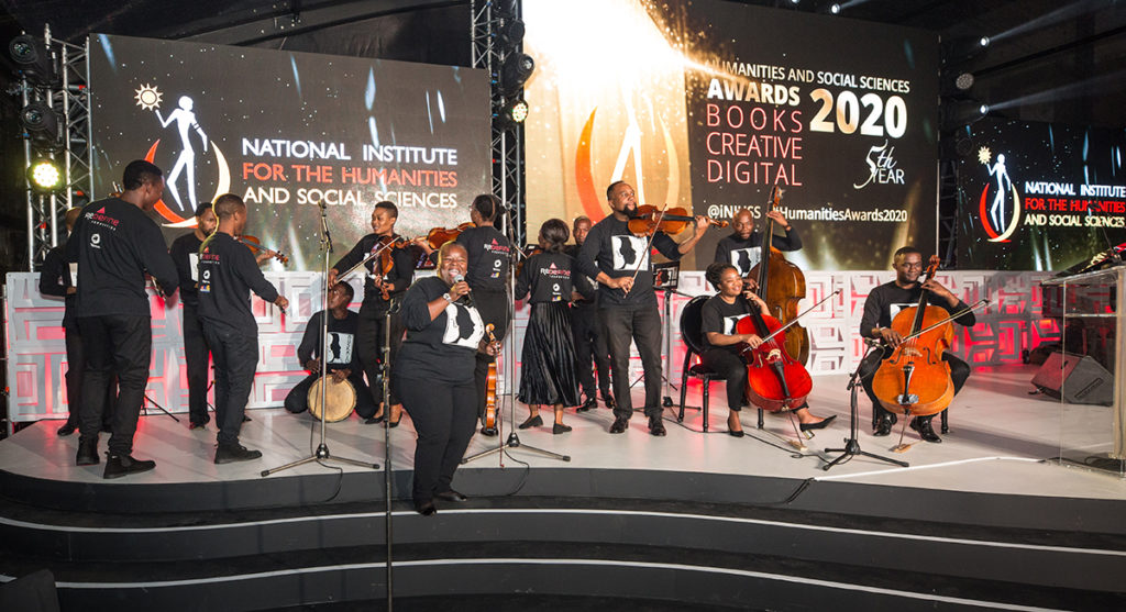 The Buskaid Soweto String Ensemble kept guests entertained at the HSS Awards 2020. (Courtesy of NIHSS)