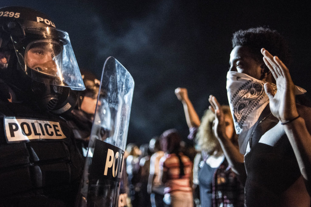 Protests Break Out In Charlotte After Police Shooting