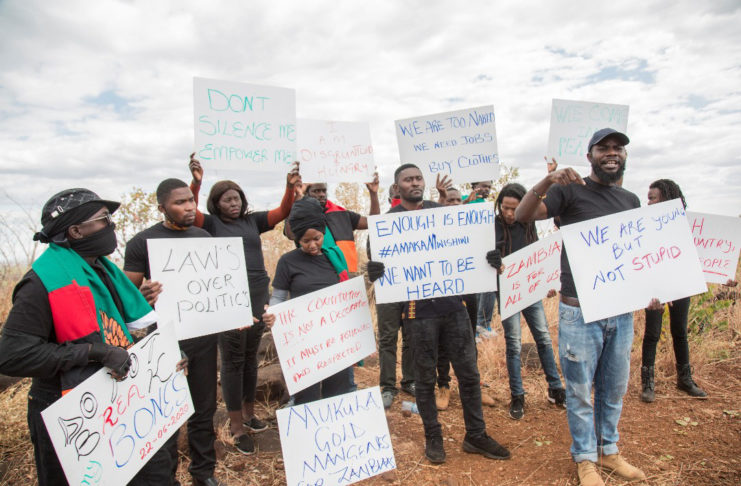 Zambia Bush Protest