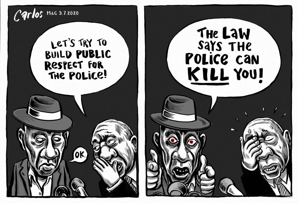 Cartoon: Carlos on respect for the law