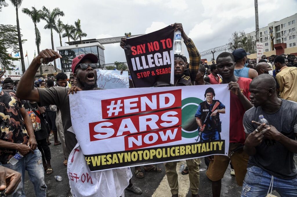 Nigeria Crime Police Demonstration