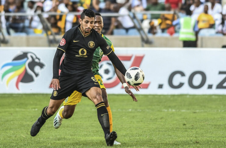 Durban, South Africa January 25: Leonardo Castro Of Kaizer Chiefs And Matome Mathiane Of Golden Arrows During The Absa Premiership Match Between Golden Arrows And Kaizer Chiefs At Moses Mabhida Stadium On January 25, 2020 In Durban, South Africa. (photo