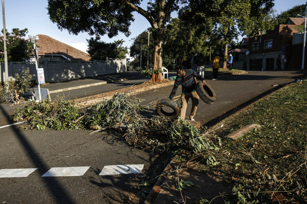 Residents Barricade Their Street In Glenwood, Durban, 14 July 2021