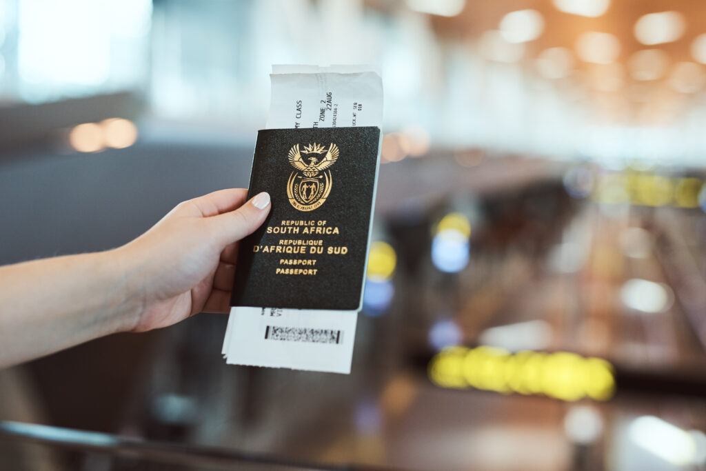 A South African passport allows entry to 103 countries visa-free