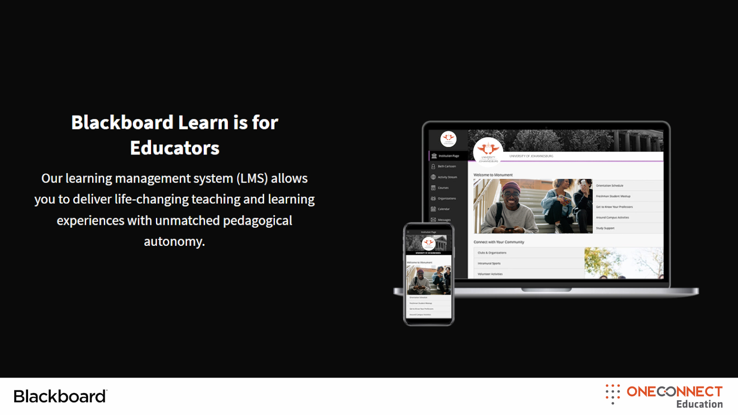 OneConnect and Blackboard ensure academic continuity at UJ and UP