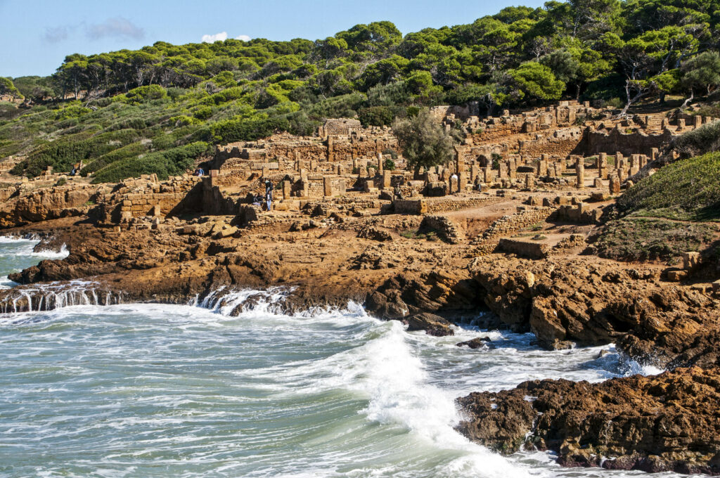 Roman Ruins And Unesco World Heritage Sight Of Tipasa At The Algerian Coast, Algeria