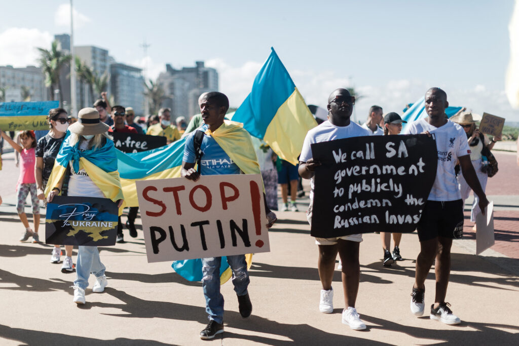 Safrica Politics Russia Ukraine Demo March