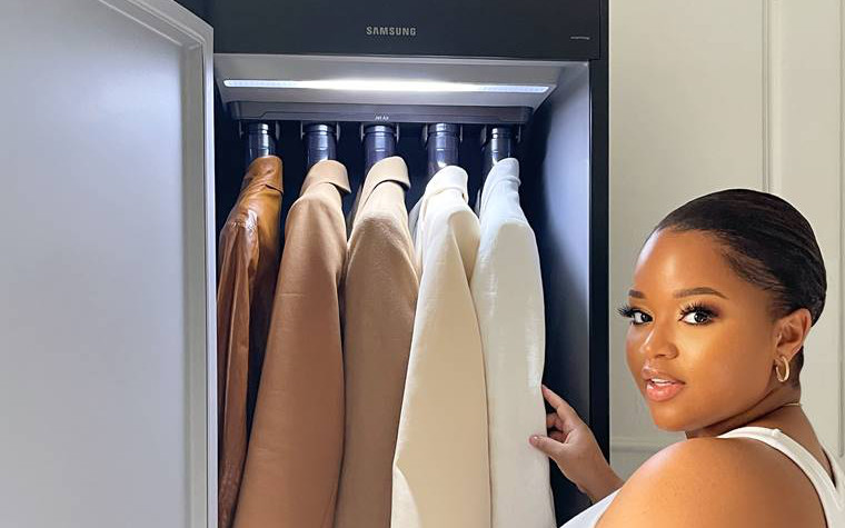 Lungile Thabethe styles out in style with the Samsung AirDresser