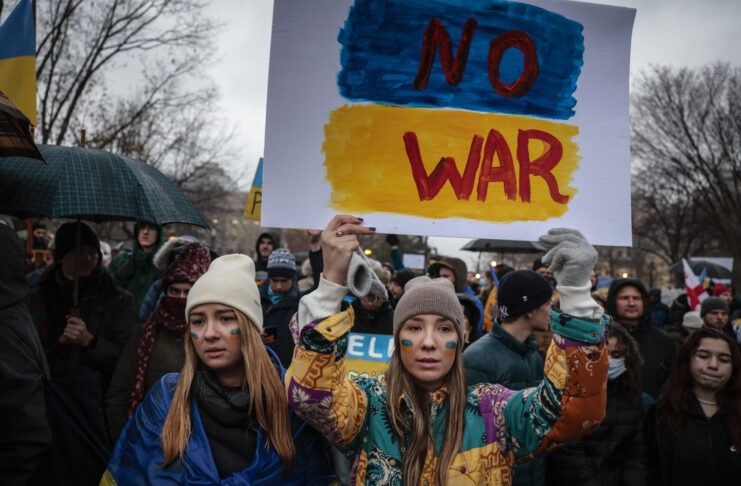 Protestors Gather In Washington Dc After Ukraine Invasion