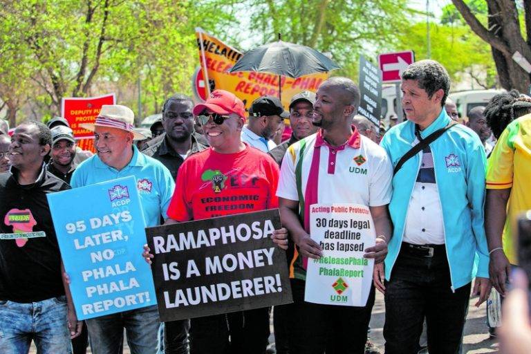 Parties Picket At Public Protector�s Office In Pretoria Over Phala Phala