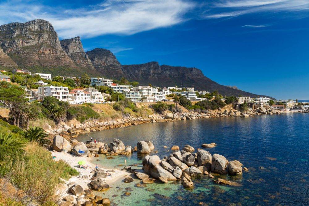 Beach Near Camps Bay In Cape Town. Western Cape. South Africa