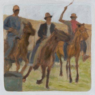 Songezo Zantsi, Intaba Ezikude, Oil On Board, 46,5 X 46,5 Cm (30 X 30 Cm Excl Frame). (1)
