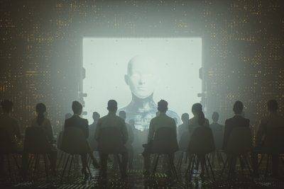 Futuristic Cyborg Religion And Control