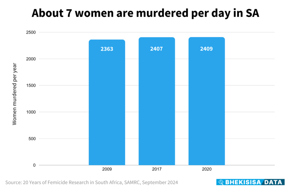 About 7 Women Are Murdered Per Day In Sa