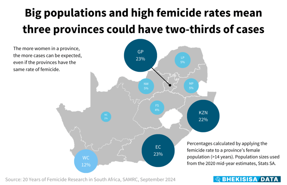 Big Populations And High Femicide Rates Mean Three Provinces Could Have Two Thirds Of Cases