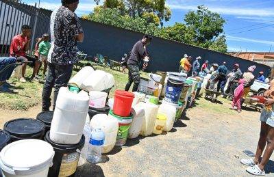 Theunissen Residents Queue For Water Amid Crisis In South Africa