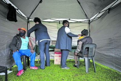 August 04 2021 Western Cape Health Department ‘health Bus’ Visits The Fair Cape Dairy Near Durbanville To Administer Covid 19 Vaccinations To Farmworkers & People From The Surrounding Area On Wednesday Morning. Photo By David Harrison
