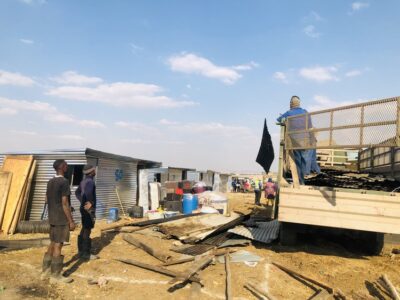 Immigrant families left homeless after eviction from army land in Marievale