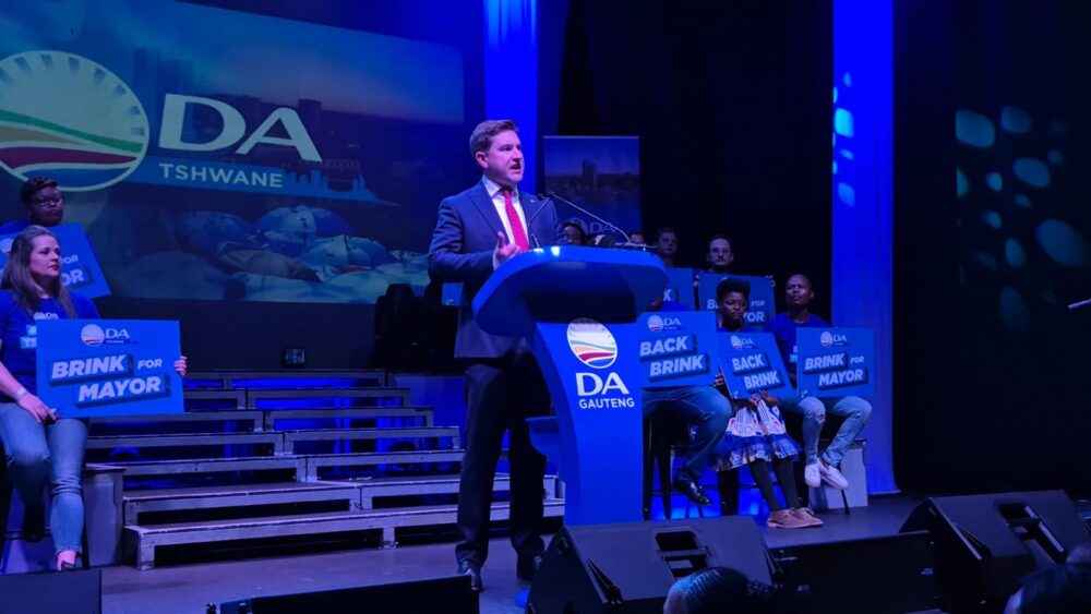 DA announces Cilliers Brink as its Tshwane mayoral candidate ‘to finish what we started’