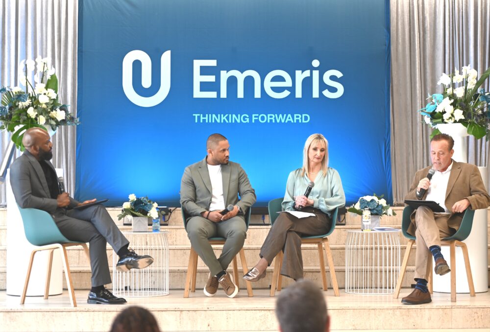 From Left Clement Manyathela, Dr Andre Abrahams Executive Dean Academic Development Of Emeris, Louise Wiseman Md Of Emeris And Geoff Whyte Ceo Of Advtech Group