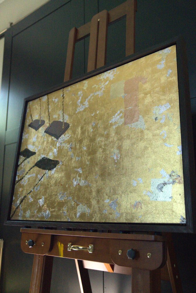 Johnathanschultz Installationviewofforgottentimes 2025 Acrylicandmixedmediaoncanvas 76.2x101.6cm Courtesyoftheartist