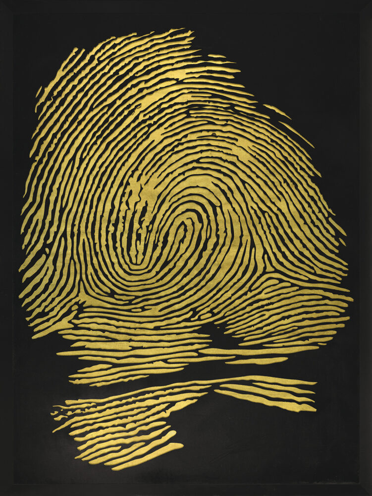 Jonathanschultz Lastingimpression 2021 Goldonacrylic 152.4x114.3cm Courtesyoftheartist