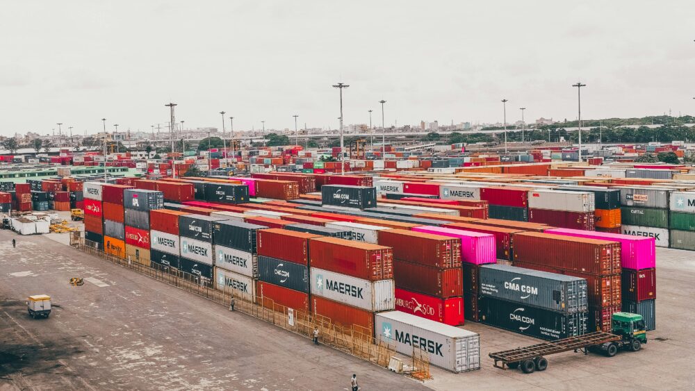 Free Photo Of A Large Container Yard With Many Containers