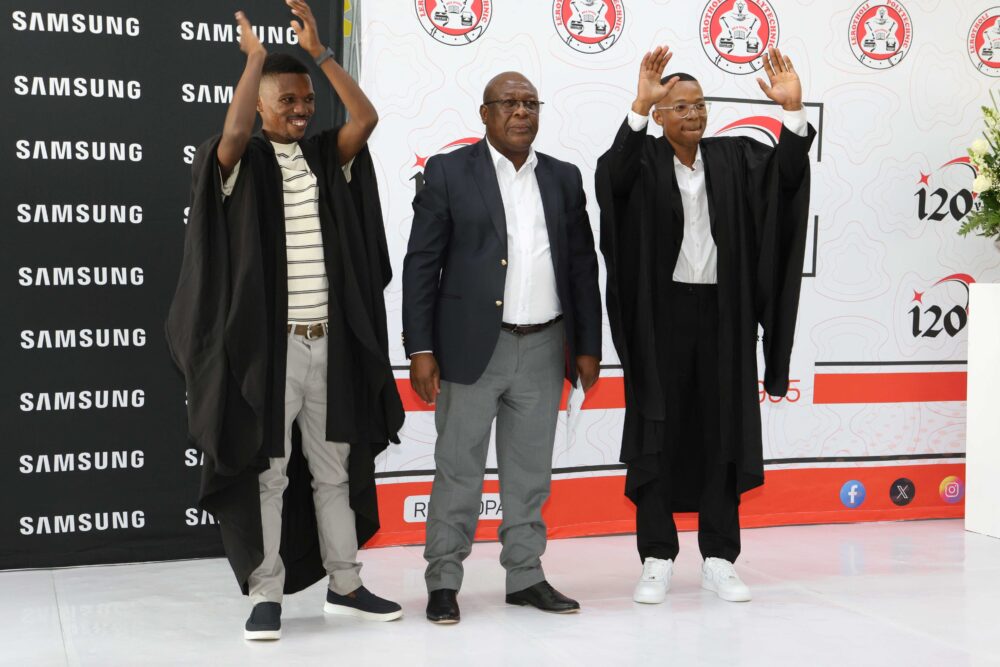 From The Left To Right Thabo Morenammele And Falla Seboko And Mswati Tsh...